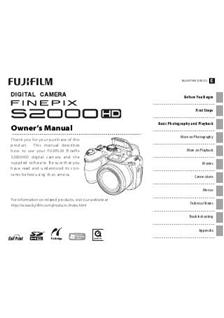 Fujifilm FinePix S2000 HD manual. Camera Instructions.